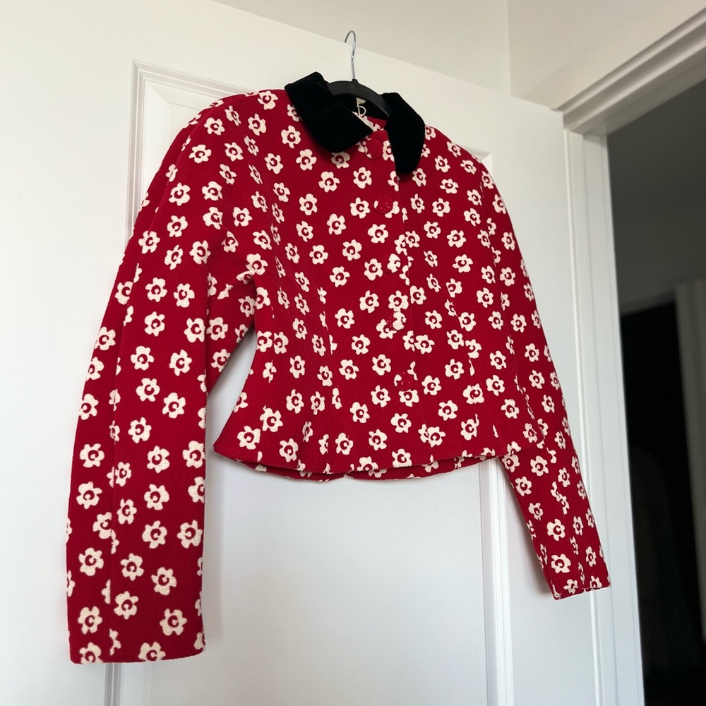 NWT Tory Burch Runway FLOWER STENCIL BOUCLÉ JACKET 8 $1,598 - Picture 12 of 16